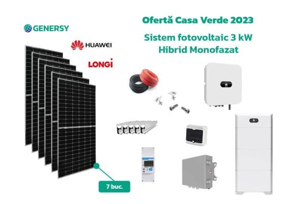 Sistem fotovoltaic Hibrid 3 kW Monofazat